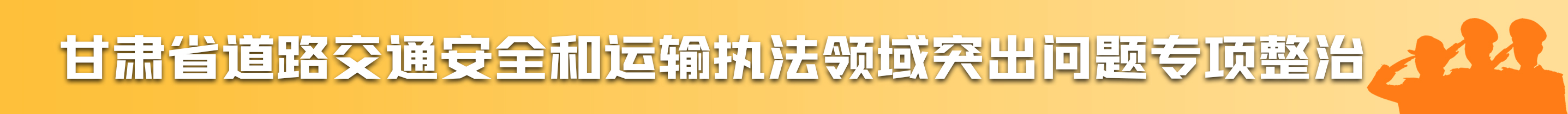 甘肃省道路交通安全和运输执法领域突出问题专项整治