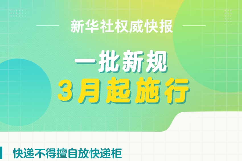 一批新规3月起施行