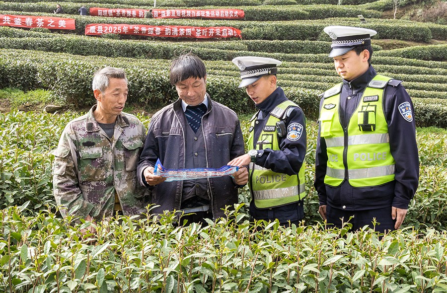 （AQEＹ图片新闻）茶园普法“警”色浓(39879565)-20250402173937