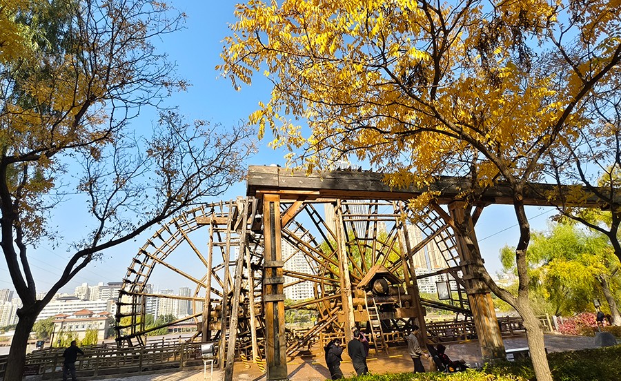 秋日水车园 金城诗意浓